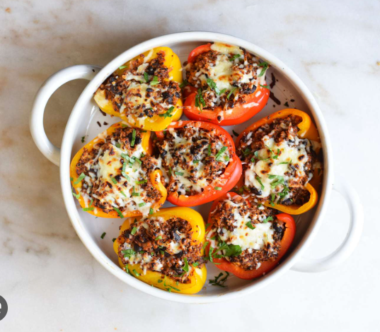 Stuffed Bell Peppers with Quinoa and Black Beans